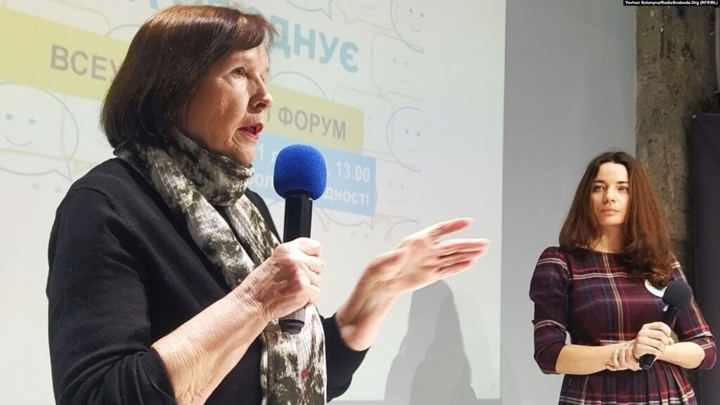 Мовознавець Лариса Масенко на Форумі «Мова об'єднує». Київ, 21 лютого 2020 року